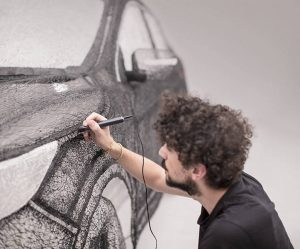 Vẽ xe oto bằng bút vẽ 3D 3Doodler. Dựng mô hình xe hơi 3D
