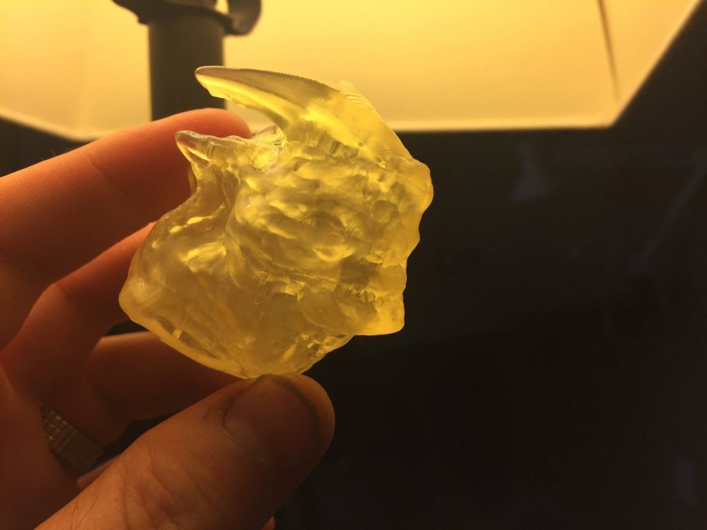 in mô hình quái vật từ Zbrush với máy DLP resin