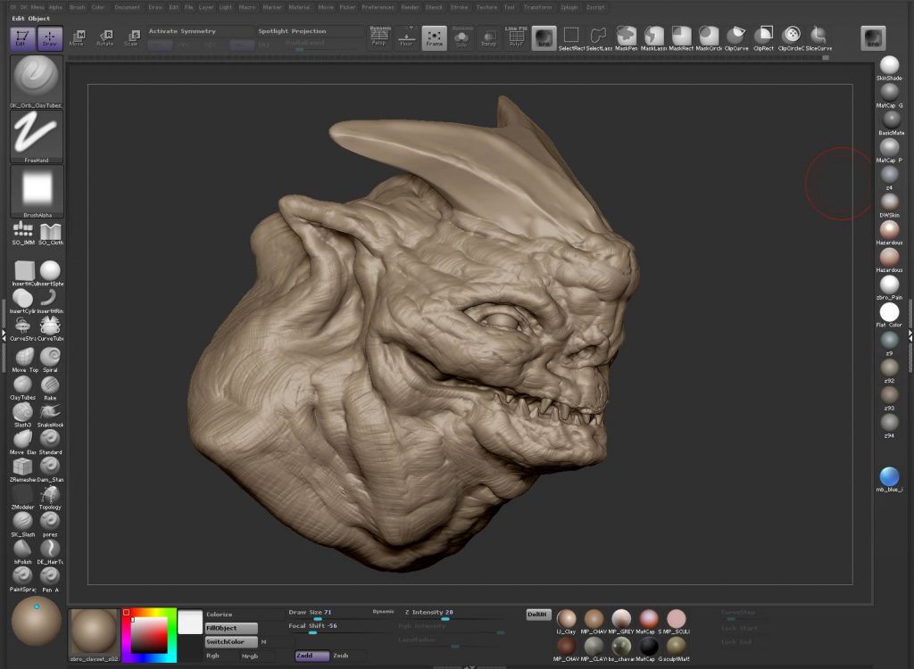 in mô hình quái vật từ Zbrush với máy DLP resin