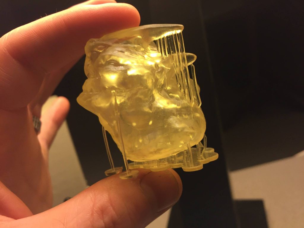 in mô hình quái vật từ Zbrush với máy DLP resin