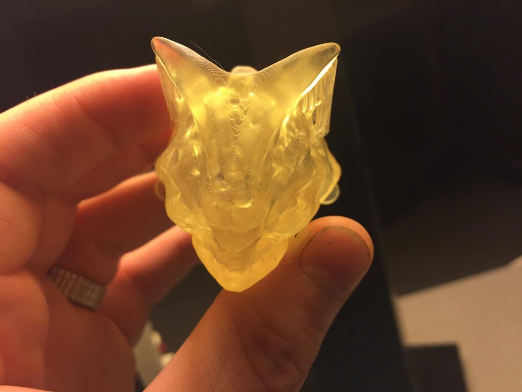 in mô hình quái vật từ Zbrush với máy DLP resin